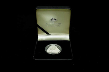 Parliament House 25th Anniversary silver proof coin in presentation case

