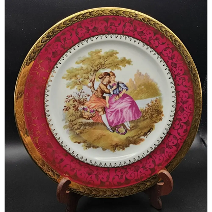 Decorative plate with a romantic scene 