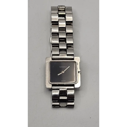 Silver Gucci watch 