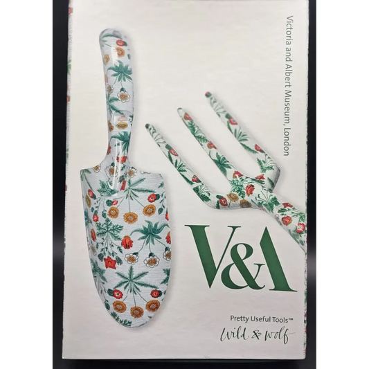 Floral-patterned gardening tools