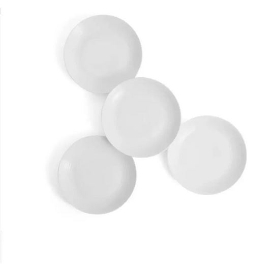 Four white plate