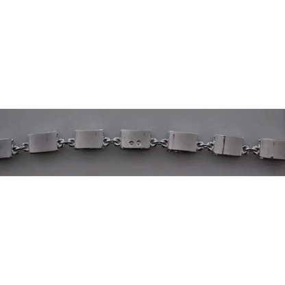 Silver bracelet on a white background