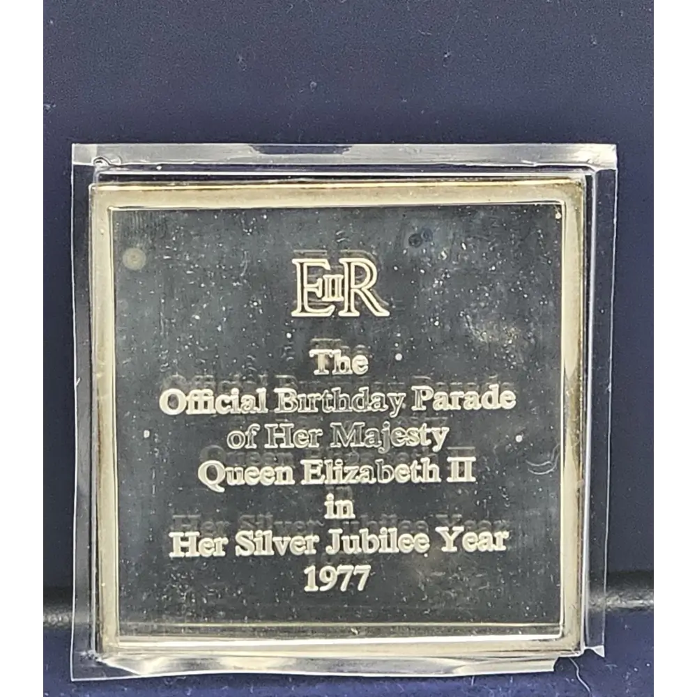 British Royal Memorabilia – 1977 Queen’s Birthday Silver Ingot, 120g