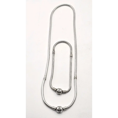 Silver snake chain necklace