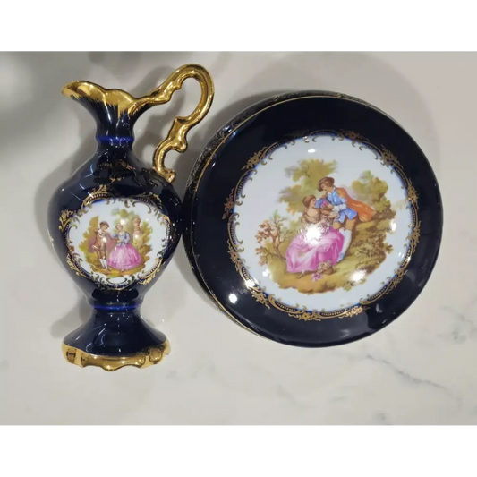 Decorative ceramic Jug and pill or trinket
