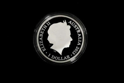 2013 $1 silver proof coin obverse – Queen Elizabeth II effigy | Koalaehub