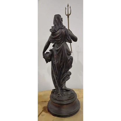 Cold cast bronze Amphitrite statue Greek goddess