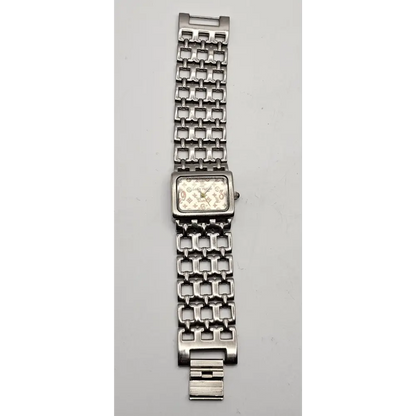 Silver watch with a chain-like bracelet