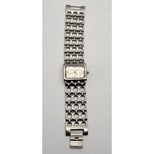 Silver watch with a chain-like bracelet