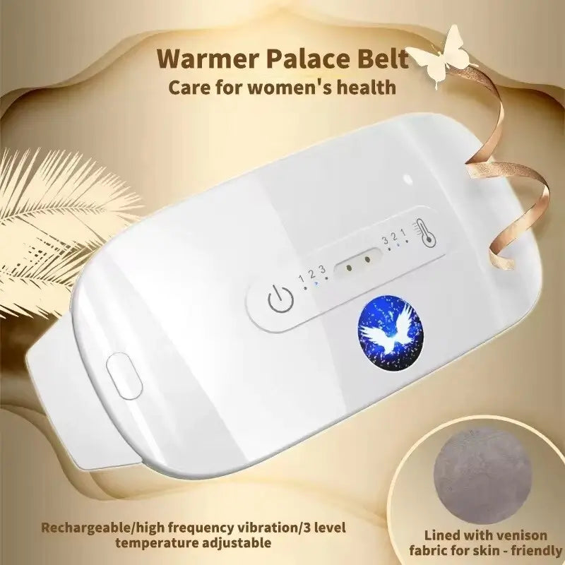 Close-up of Magnetic Control Buttons and Temperature Display on Smart Menstrual Heating Pad