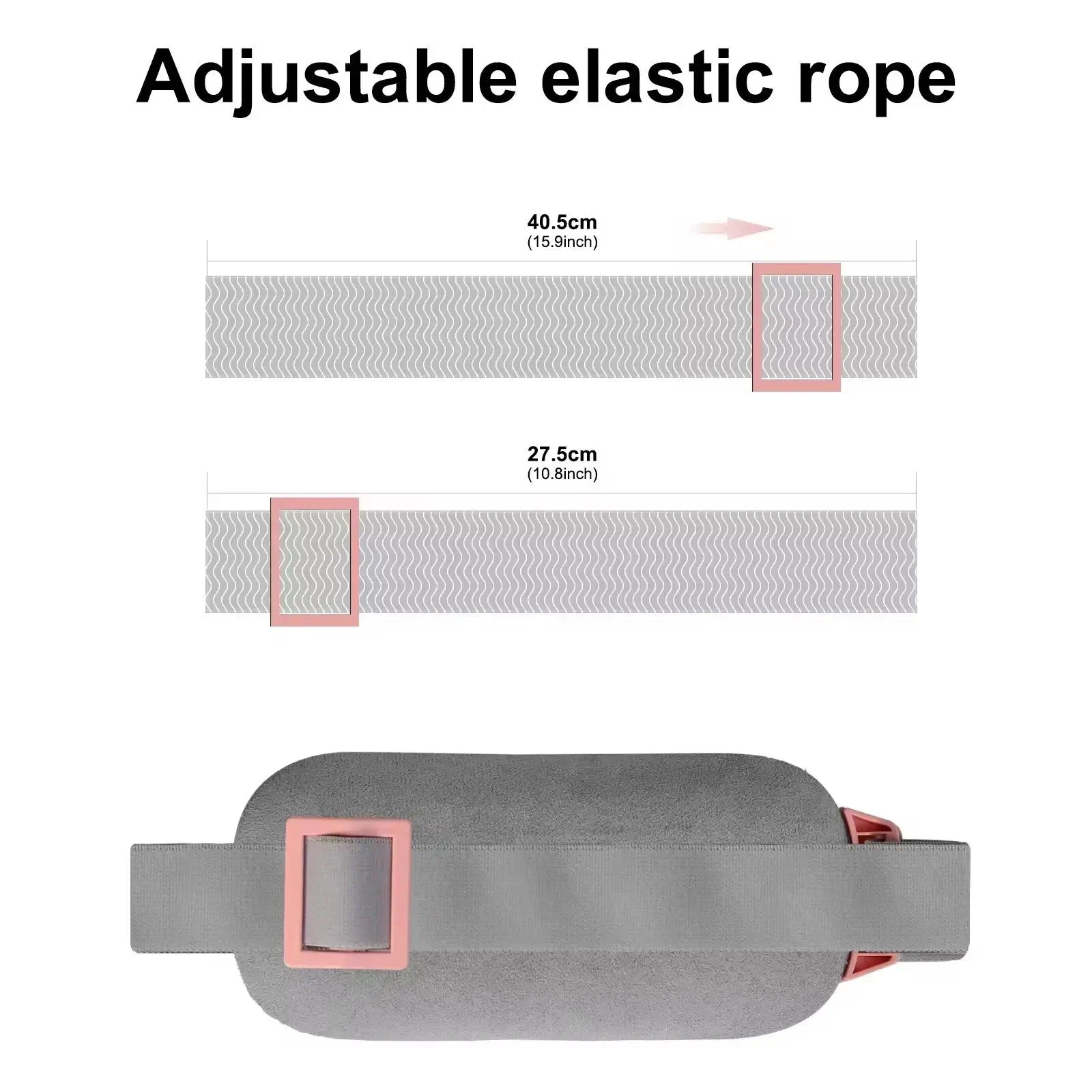 Adjustable elastic rope with measurements and a belt clip