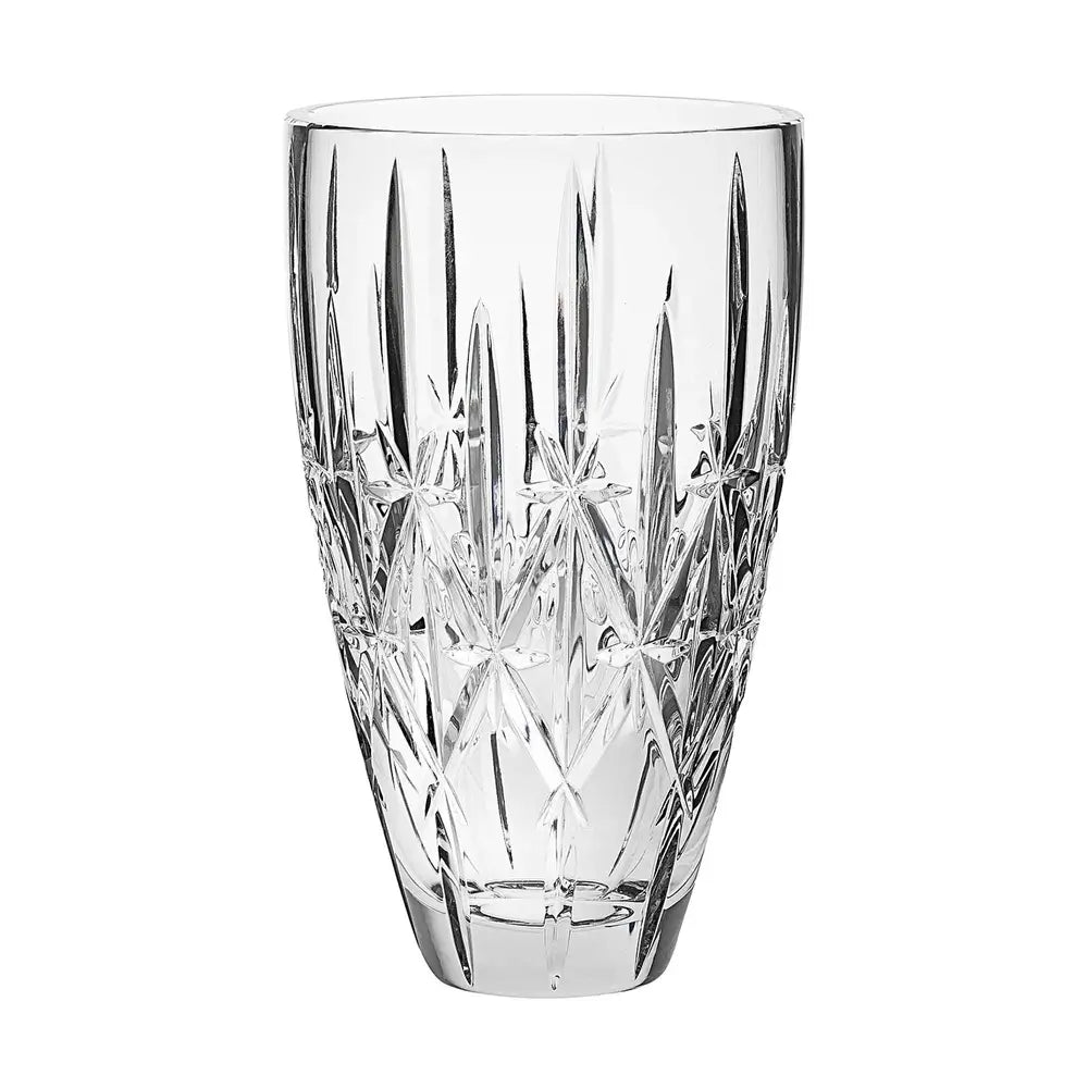 A clear cut-crystal drinking glass with a tapered shape and geometric diamond pattern from our Waterford Crystal Australia collection 