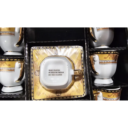 Milano Collection Fine Porcelain Authentic Brand Stamp on Espresso Set Base