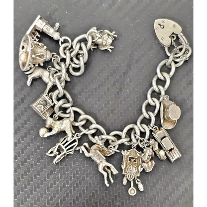 Silver charm bracelet