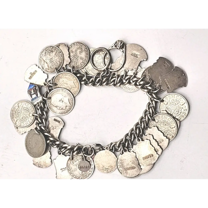 Silver charm bracelet