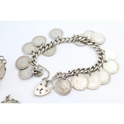 Silver charm bracelet
