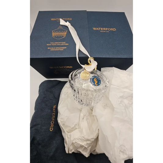 Crystal ornament with 'Waterford' branding