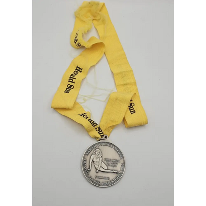 Sarah Durack Olympic Dream Medal 1912 Stockholm Swimming 100m Freestyle gold medal replica with yellow ribbon
