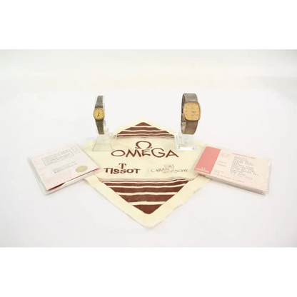 Omega De Ville Quartz His & Hers Watches Pair with 925 Silver, Untested