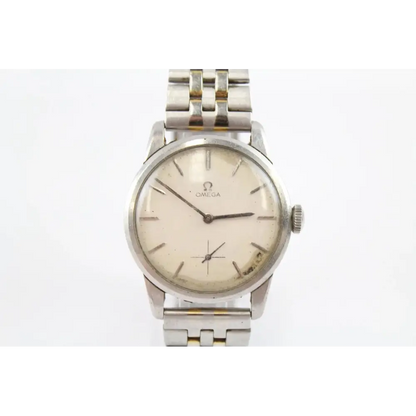 Vintage Omega watch with silver metal strap 