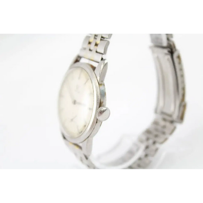 Silver watch on a white background