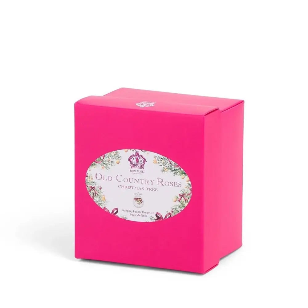 Pink box with 'Old Country Roses' label on a white background