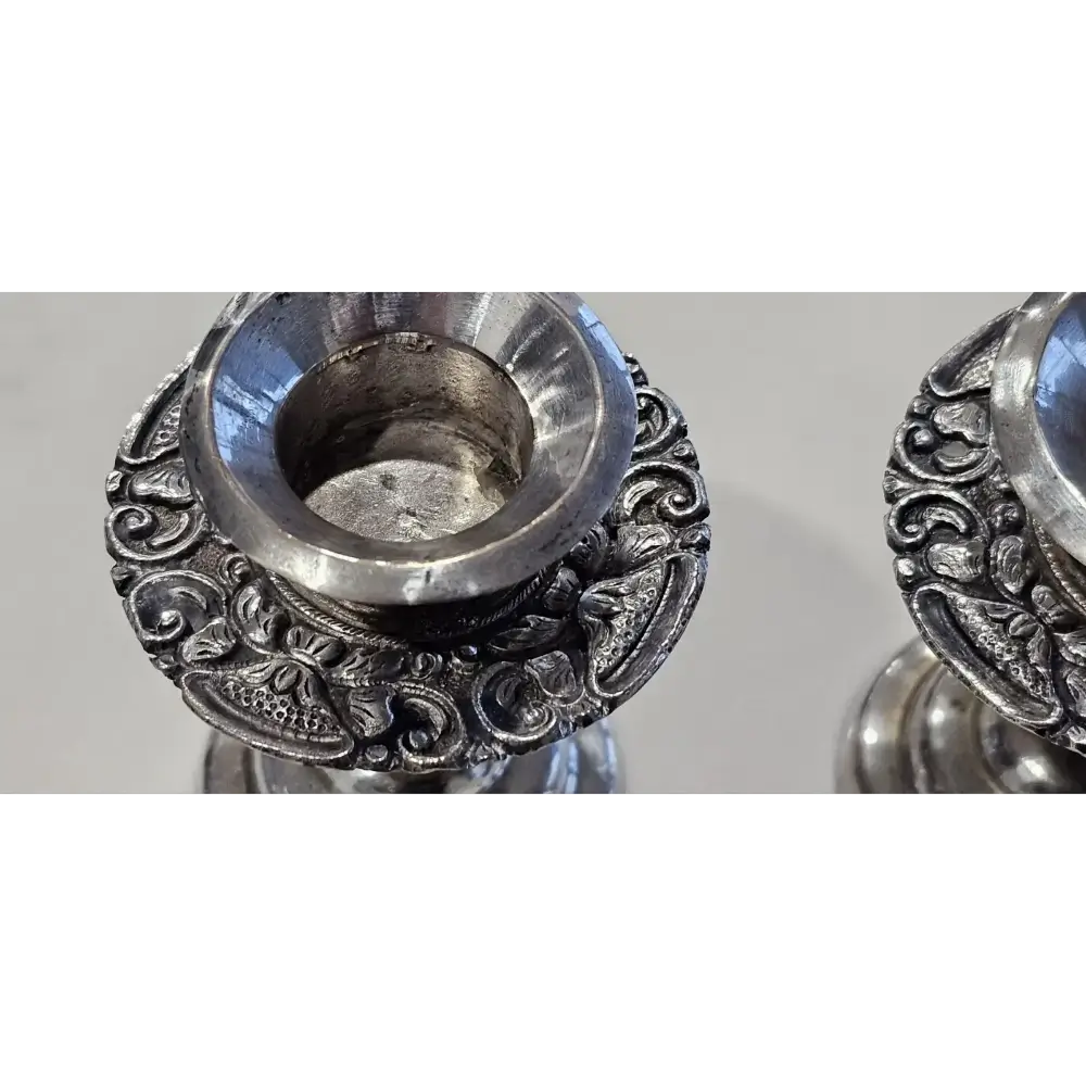 Authentic 800 Silver Hallmark Stamp on French Antique Candle Holder