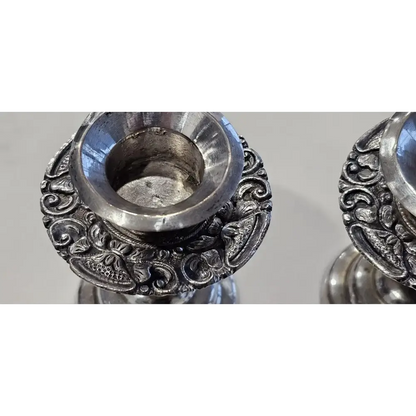 Authentic 800 Silver Hallmark Stamp on French Antique Candle Holder