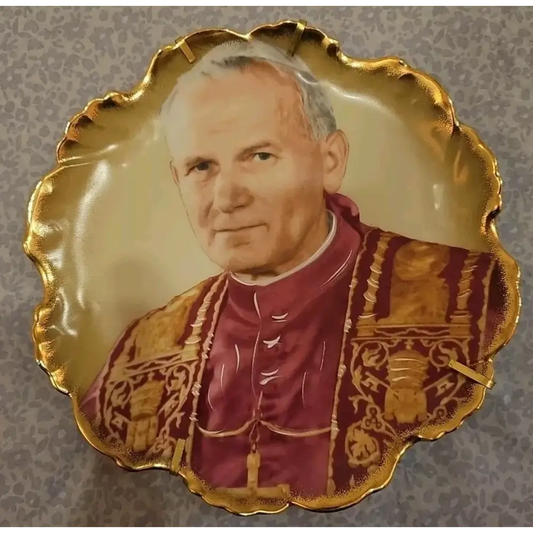 Decorative plate with a portrait of a religious figure