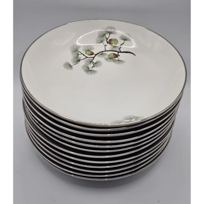 Hand-painted Japanese Kutani platter from Ohno vintage set