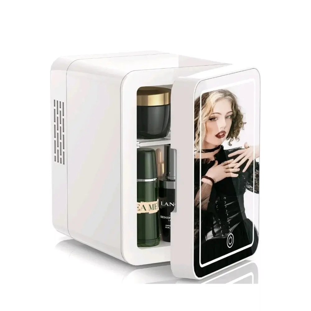 Portable Mirror Mini Fridge 4L | Skincare & Beauty Cooler (AC/DC)