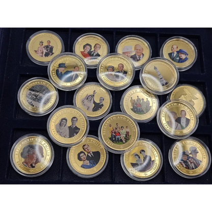 Commemorative coin set honoring Queen Elizabeth II Diamond Wedding Anniversary