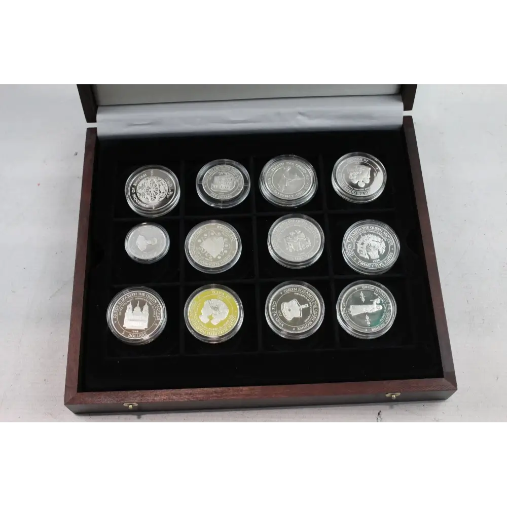 Vintage Queen Mother Silver Crown Coins – Incomplete 705.75g Set