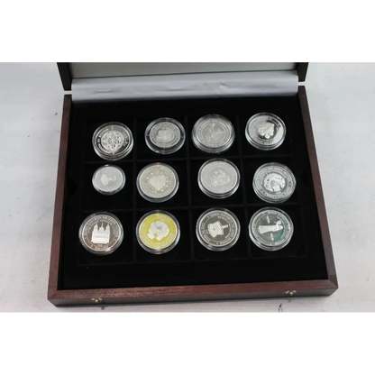 Vintage Queen Mother Silver Crown Coins – Incomplete 705.75g Set