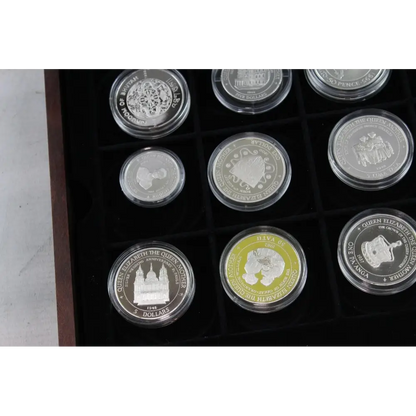 Close-up of Queen Mother Silver Crown Coin Detail