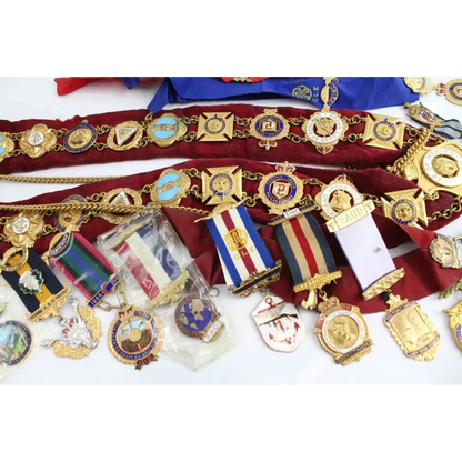 Close-up of Royal Antediluvian Order of Buffaloes pin badge