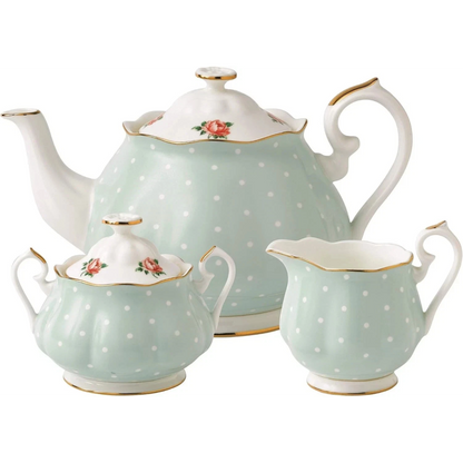 Royal Albert Polka Rose Vintage 3 Piece Tea Set in our kitchen tableware collection