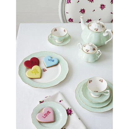 Tea set with colorful heart-shaped in our kitchen and tableware collection