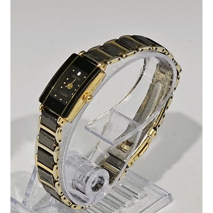 Rado Jubile Women's Analog Watch (Gold Tone & Black Ceramic, Quartz)