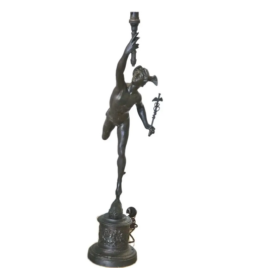 Rare Bronze Mercury Figurine Front View