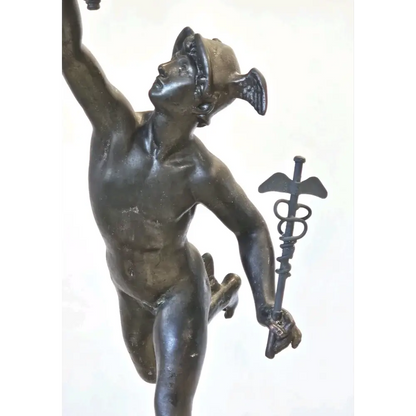 Ancient Roman Inspired Bronze Mercury Statue