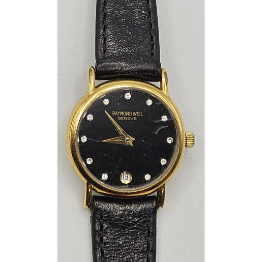 Raymond Weil watch with black face