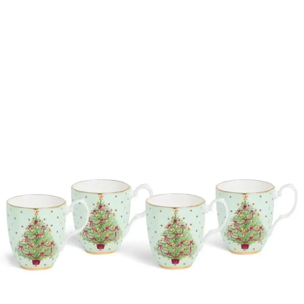 Royal Albert Christmas Mug Set – 4 fine bone china mugs, 400ml each from our kitchen & tableware collection