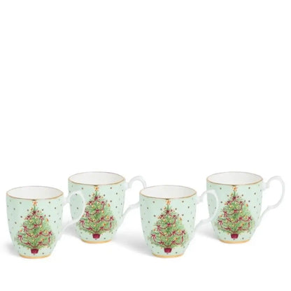 Royal Albert Christmas Mug Set – 4 fine bone china mugs, 400ml each from our kitchen & tableware collection
