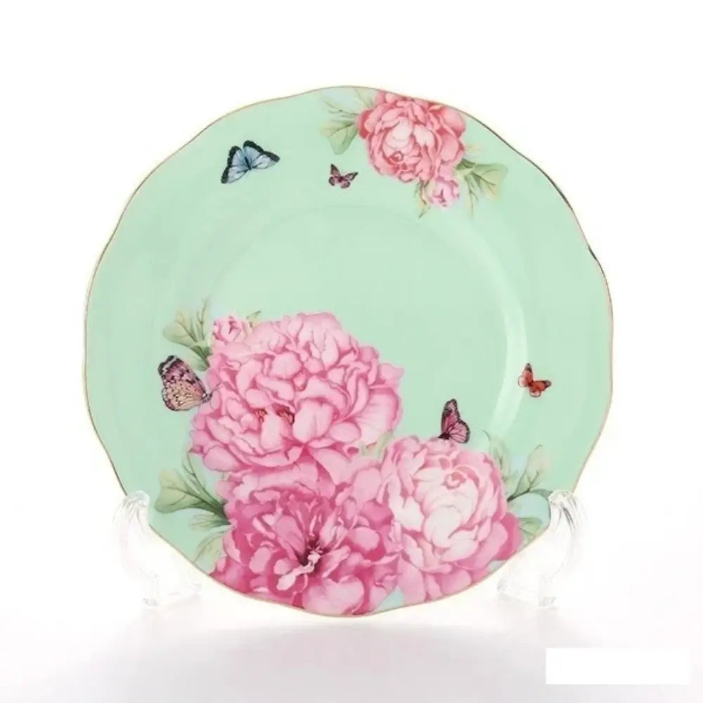 Royal Albert Miranda Kerr Friendship plate 20cm Blessings green peony butterfly design