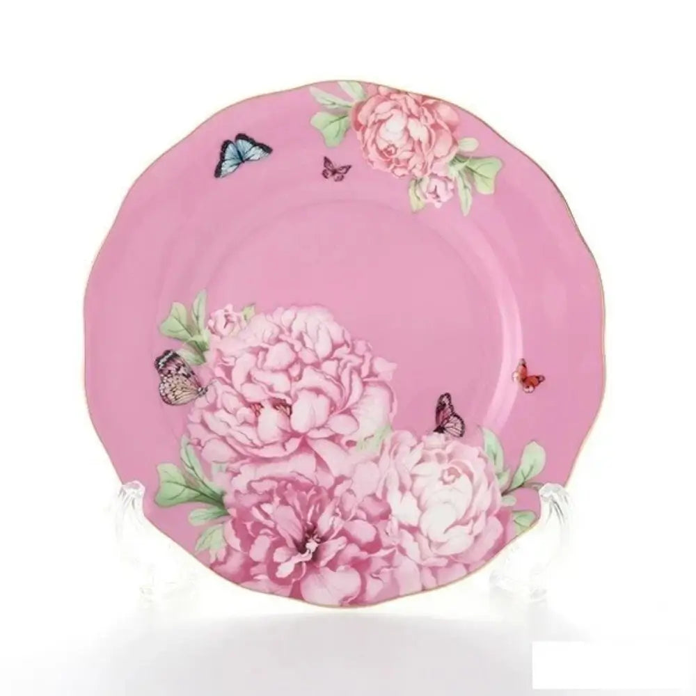 Royal Albert Miranda Kerr Friendship plate 20cm Hope coral pink peony butterfly design