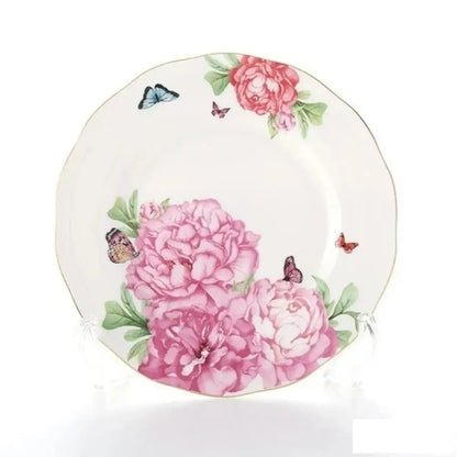 Royal Albert Miranda Kerr Friendship plate 20cm Gratitude white gold banding peony design