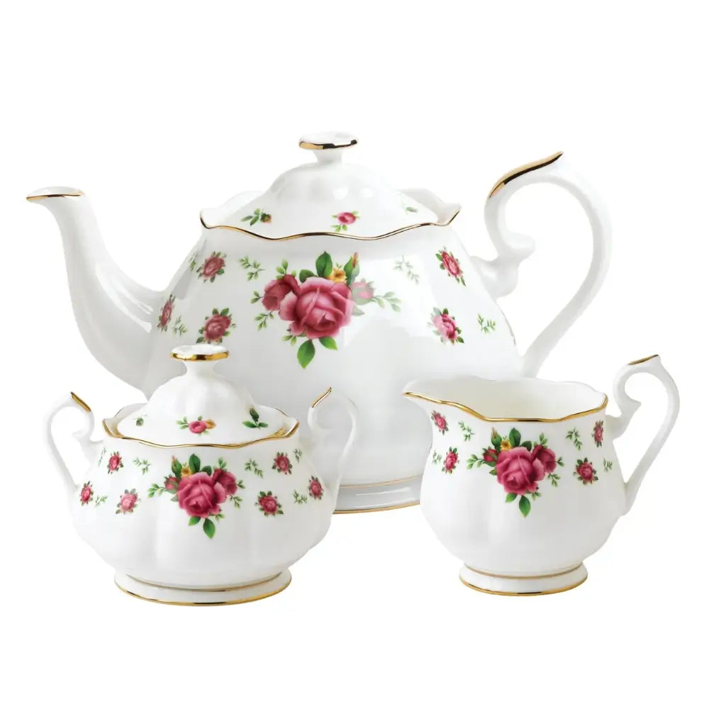 Royal Albert New Country Roses White 3 Piece Tea Set