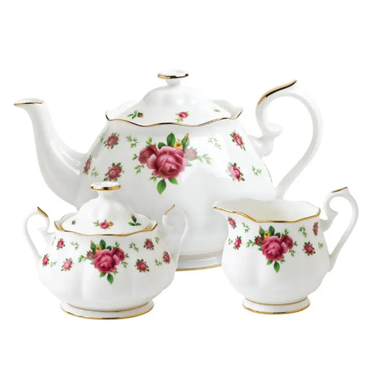 Royal Albert New Country Roses White 3 Piece Tea Set