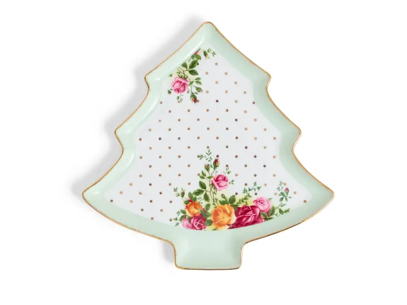 Royal Albert Old Country Roses Christmas Tree Serving Plate from our Premium Kitchen & Tableware collection